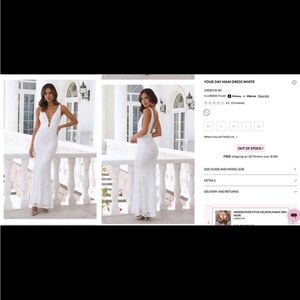 Hello Molly White Lace Maxi Dress